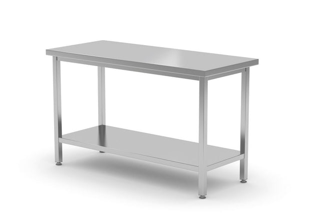 HENDI Zentraler Arbeitstisch – verschraubt – Profi Line – 1400 × 700 × 850 mm – Produktansicht