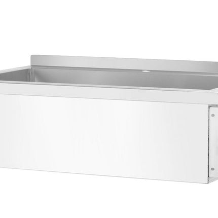 HENDI Tisch mit Einzelwaschwanne – ohne Spritzschutz – verschraubt – Tiefe 600 mm – Budget Line – 1000 × 600 × 850 mm – weitere Produktansicht