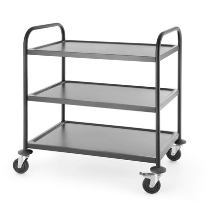 HENDI Servierwagen mattschwarz – 905 × 585 × 945 mm – weitere Produktansicht