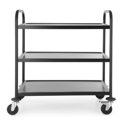 HENDI Servierwagen mattschwarz – 905 × 585 × 945 mm – Produktansicht