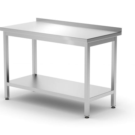 HENDI Wandtisch mit Ablage – verschraubt – Tiefe 600 mm – Profi Line – 1200 × 600 × 850 mm – Produktansicht