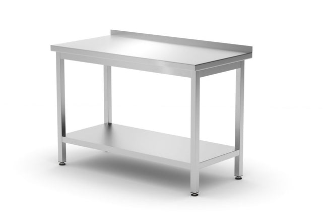 HENDI Wandtisch mit Ablage – verschraubt – Tiefe 600 mm – Profi Line – 1200 × 600 × 850 mm – Produktansicht