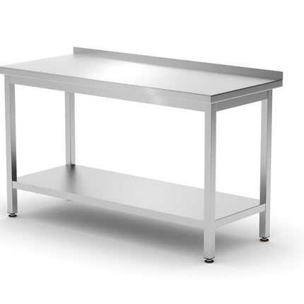 HENDI Wandtisch mit Ablage – verschraubt – Tiefe 600 mm – Profi Line – 1400 × 600 × 850 mm – Produktansicht