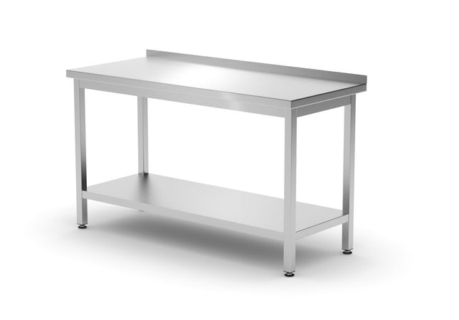 HENDI Wandtisch mit Ablage – verschraubt – Tiefe 600 mm – Profi Line – 1400 × 600 × 850 mm – Produktansicht