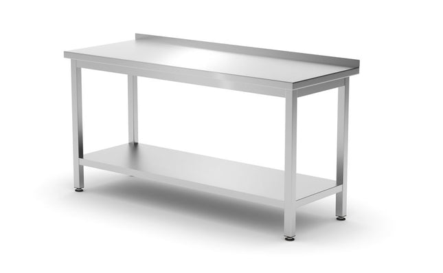 HENDI Wandtisch mit Ablage – verschraubt – Tiefe 600 mm – Profi Line – 1600 × 600 × 850 mm – Produktansicht