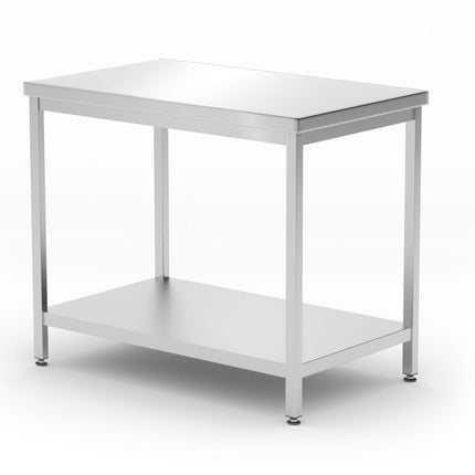 HENDI Mitteltisch mit Ablage – verschraubt – Tiefe 600 mm – Profi Line – 1000 × 600 × 850 mm – Produktansicht