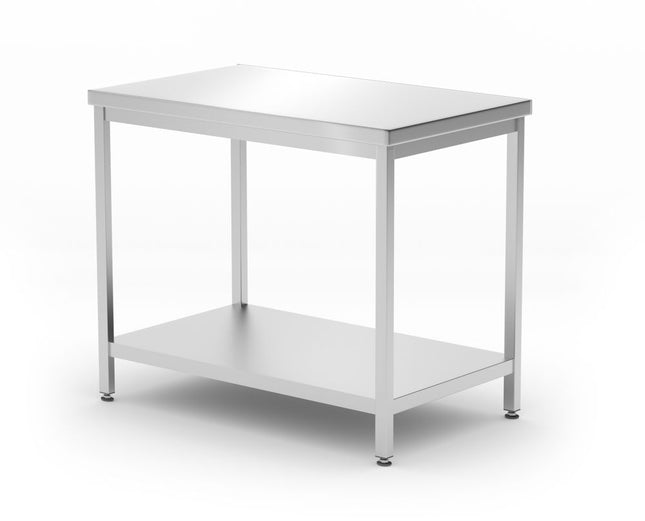 HENDI Mitteltisch mit Ablage – verschraubt – Tiefe 600 mm – Profi Line – 1000 × 600 × 850 mm – Produktansicht