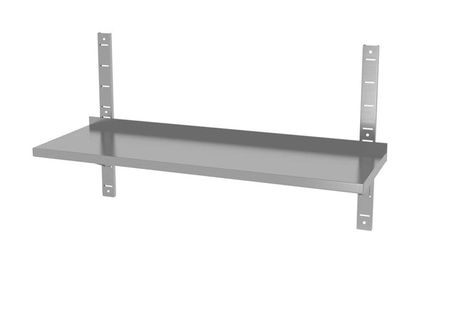 HENDI Wandablage einstellbar –  einfach –  mit 2 Halterungen – 1400 × 300 × H 600 mm – Produktansicht