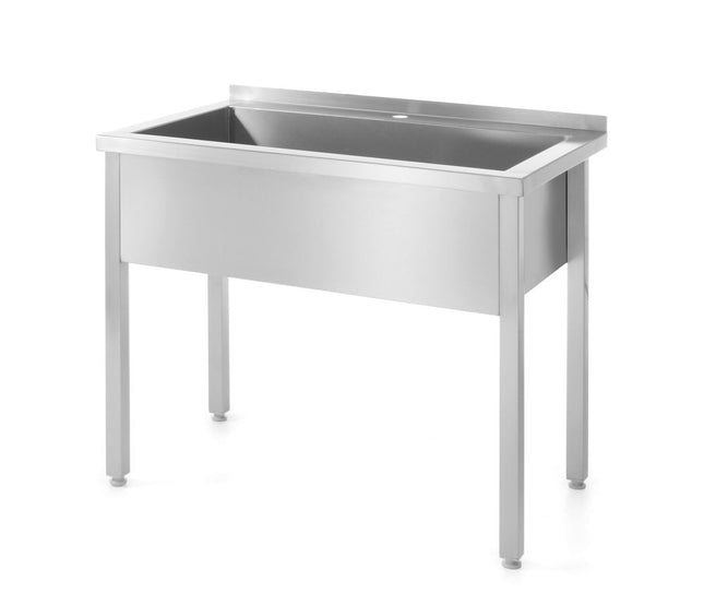 HENDI Tisch mit Einzel-Waschwanne – geschweißt – Profi Line – 800 × 600 × 850 mm – Produktansicht
