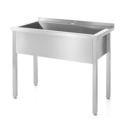 HENDI Tisch mit Einzel-Waschwanne – geschweißt – Profi Line – 1000 × 600 × 850 mm – Produktansicht