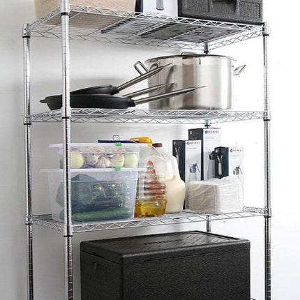 HENDI Lagerregal mit 5 Fächern – Chrom – 910 × 455 × 1830 mm – weitere Produktansicht