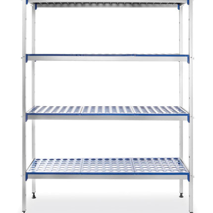 HENDI Lagerregal – Aluminium – 1280 × 405 × 1685 mm – Produktansicht