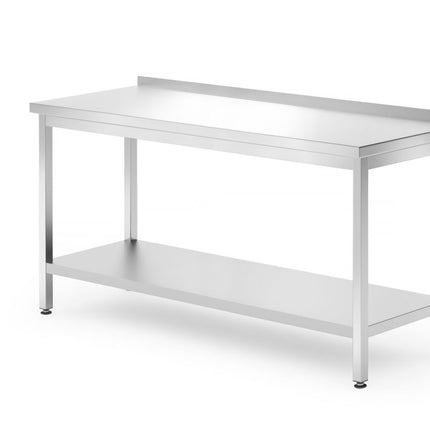HENDI Wandtisch mit Ablage – verschraubt – Tiefe 700 mm – Profi Line – 1600 × 700 × 850 mm – Produktansicht