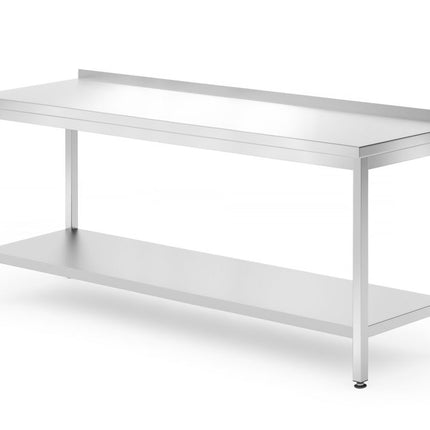 HENDI Wandtisch mit Ablage – verschraubt – Tiefe 700 mm – Profi Line – 1800 × 700 × 850 mm – Produktansicht