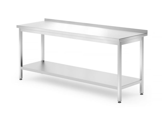 HENDI Wandtisch mit Ablage – verschraubt – Tiefe 700 mm – Profi Line – 1800 × 700 × 850 mm – Produktansicht