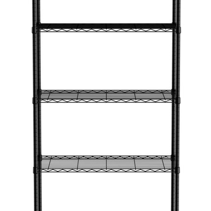 HENDI Lagerregal mit 5 Fächern – Schwarz – 910 × 455 × 1830 mm – Produktansicht