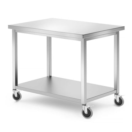 HENDI Mobiler Tisch – mit Ablage – verschraubt – Kitchen Line – 1000 × 700 × 850 mm – Produktansicht