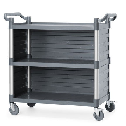 AmerBox Servierwagen aus Polypropylen mit Lagen –  groß – Inklusive Regalseitenwände – 1010 × 500 × H 960 mm – Weitere Produktansicht