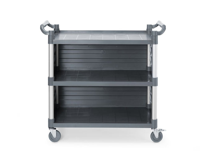 AmerBox Servierwagen aus Polypropylen mit Lagen –  groß – Inklusive Regalseitenwände – 1010 × 500 × H 960 mm – Produktansicht