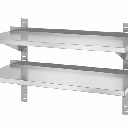 HENDI Doppelwandige Ablage – einstellbar – mit 2 Halterungen – 1000 × 400 × 600 mm – Produktansicht