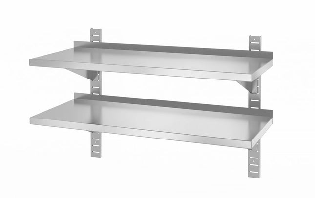 HENDI Doppelwandige Ablage – einstellbar – mit 2 Halterungen – 1000 × 400 × 600 mm – Produktansicht