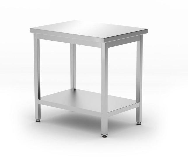 HENDI Mitteltisch mit Ablage – verschraubt – Tiefe 600 mm – Kitchen Line – 800 × 600 × 850 mm – Produktansicht