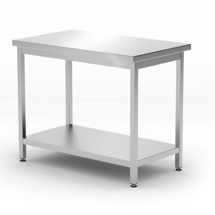 HENDI Mitteltisch mit Ablage – verschraubt – Tiefe 600 mm – Kitchen Line – 1000 × 600 × 850 mm – Produktansicht