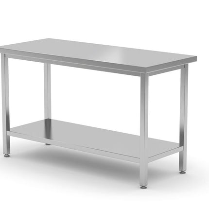 HENDI Mitteltisch mit Ablage – verschraubt – Tiefe 600 mm – Kitchen Line – 1200 × 600 × 850 mm – weitere Produktansicht