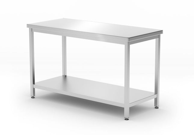 HENDI Mitteltisch mit Ablage – verschraubt – Tiefe 600 mm – Kitchen Line – 1200 × 600 × 850 mm – Produktansicht