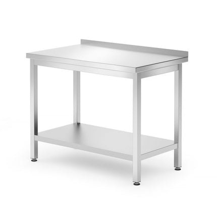 HENDI Wandtisch mit Ablage – verschraubt – Tiefe 600 mm – Kitchen Line – 1000 × 600 × 850 mm – Produktansicht