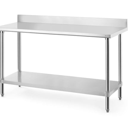HENDI Arbeitstisch mit Aufsatz – Budget Line – 1600 × 600 × H 950 mm – Produktansicht