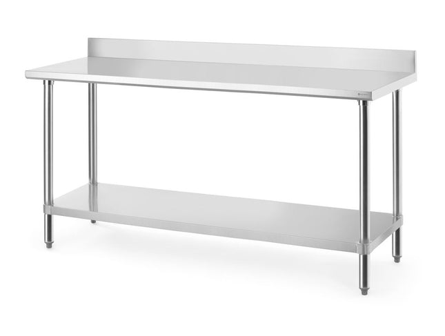 HENDI Arbeitstisch mit Aufsatz – Budget Line – 1800 × 600 × H 950 mm – Produktansicht