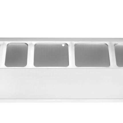 HENDI Halterung für Gastronorm-Behälter – 5 Fächer – 745 × 245 × H 215 mm – Produktansicht