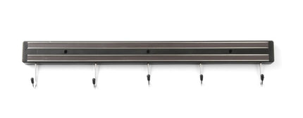 HENDI Messermagnetleiste mit Haken – 5 Haken – 470 mm – Produktansicht