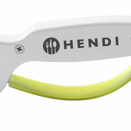HENDI Messerschärfer – Weiß – 140 × 15 × 65 mm – Produktansicht