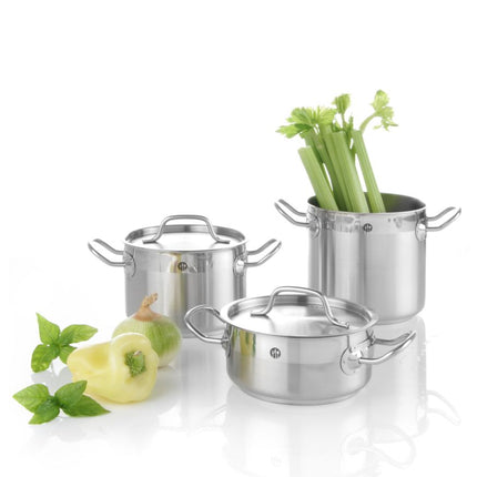 HENDI Kochtopf – niedrig - mit Deckel – Profi Line – 1.5 l – Ø 160 × H 75 mm – weitere Produktansicht