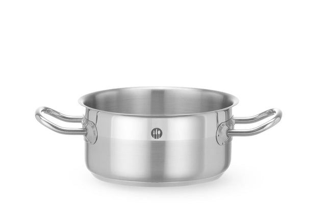 HENDI Kochtopf –  niedrig - ohne Deckel – Profi Line – 1 – 5 l – Rund – Ø 160 × H 75 mm – Produktansicht