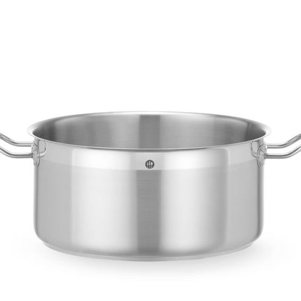 HENDI Kochtopf –  niedrig - ohne Deckel – Profi Line – 12 l – Rund – Ø 320 × H 150 mm – Produktansicht