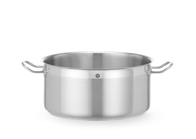 HENDI Kochtopf –  niedrig - ohne Deckel – Profi Line – 12 l – Rund – Ø 320 × H 150 mm – Produktansicht