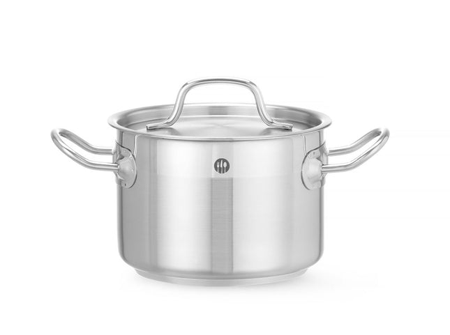 HENDI Kochtopf – mittel - mit Deckel – Profi Line – 2.1 l – Ø 160 × H 110 mm – Produktansicht