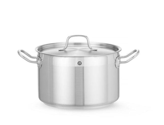 HENDI Kochtopf – mittel - mit Deckel – Profi Line – 6.7 l – Ø 240 × H 150 mm – Produktansicht