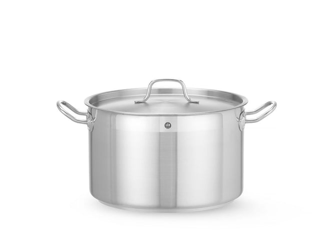 HENDI Kochtopf – mittel - mit Deckel – Profi Line – 10.3 l – Ø 280 × H 170 mm – Produktansicht
