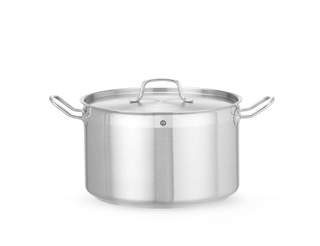 HENDI Kochtopf – mittel - mit Deckel – Profi Line – 15.1 l – Ø 320 × H 190 mm – Produktansicht
