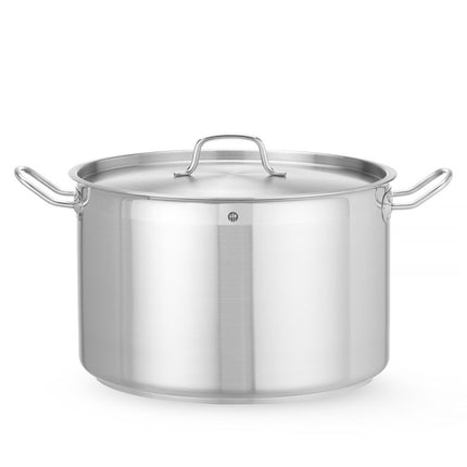 HENDI Kochtopf – mittel - mit Deckel – Profi Line – 23.2 l – Ø 360 × H 230 mm – Produktansicht