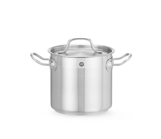 HENDI Schmortopf hoch - mit Deckel – Profi Line – 3 l – Ø 160 × H 150 mm – Produktansicht