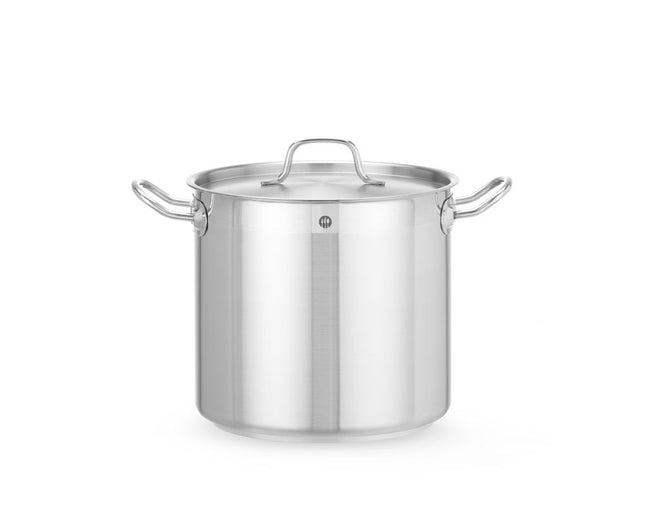 HENDI Schmortopf hoch - mit Deckel – Profi Line – 9.8 l – Ø 240 × H 220 mm – Produktansicht