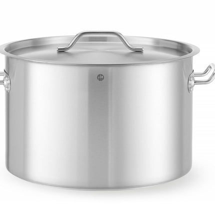 HENDI Kochtopf –  mittel - mit Deckel – Budget Line – 32 l – Ø 400 × H 260 mm – Produktansicht
