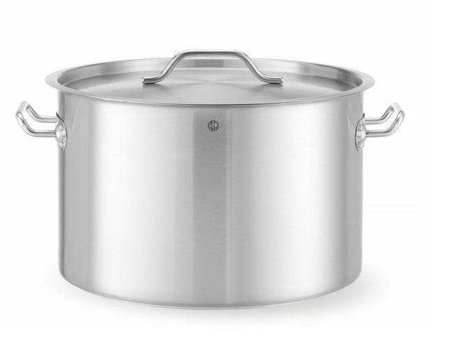 HENDI Kochtopf –  mittel - mit Deckel – Budget Line – 32 l – Ø 400 × H 260 mm – Produktansicht