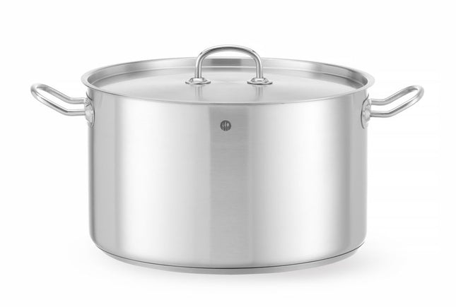 HENDI Kochtopf – mittel - mit Deckel – Kitchen Line – 15 l – Ø 320 × H 190 mm – Produktansicht