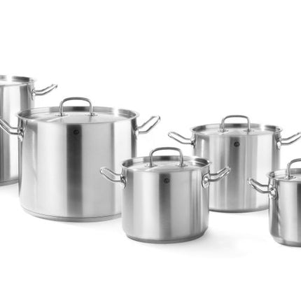 HENDI Kochtopf – hoch - mit Deckel – Kitchen Line – 9 l – Ø 240 × H 200 mm – weitere Produktansicht